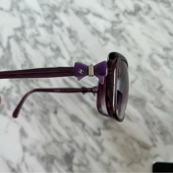 Chanel Acetate CC Bow Sunglasses 5171 Purple - Picture 5 of 10